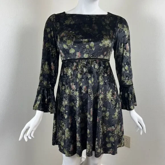 Floral Black Dress - Picture 9 of 13